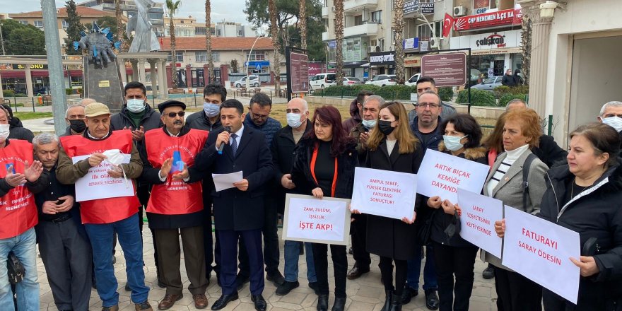 MENEMEN CHP'DEN ZAM PROTESTOSU